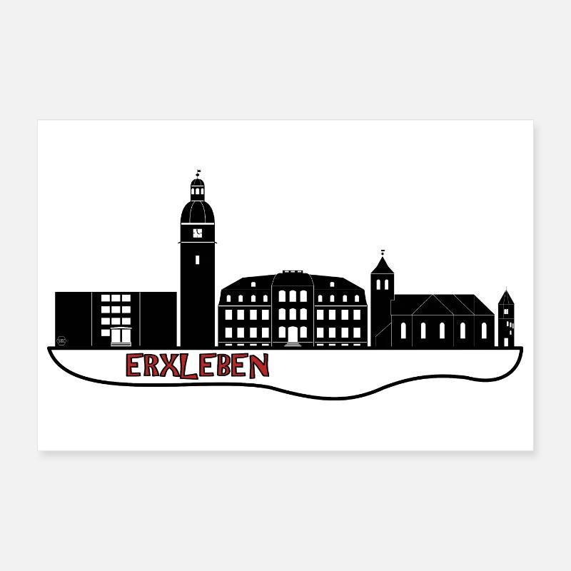 Skyline Erxleben Poster 30x20 cm