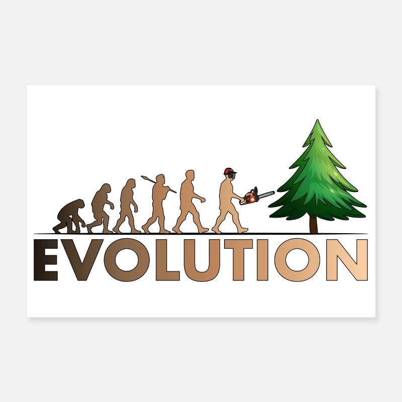 Motorsav Evolution Color Poster 30x20 cm