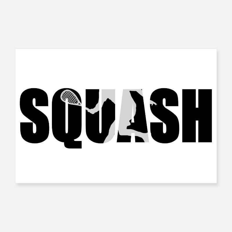 Squash - Poster 30x20 cm - Weiß
