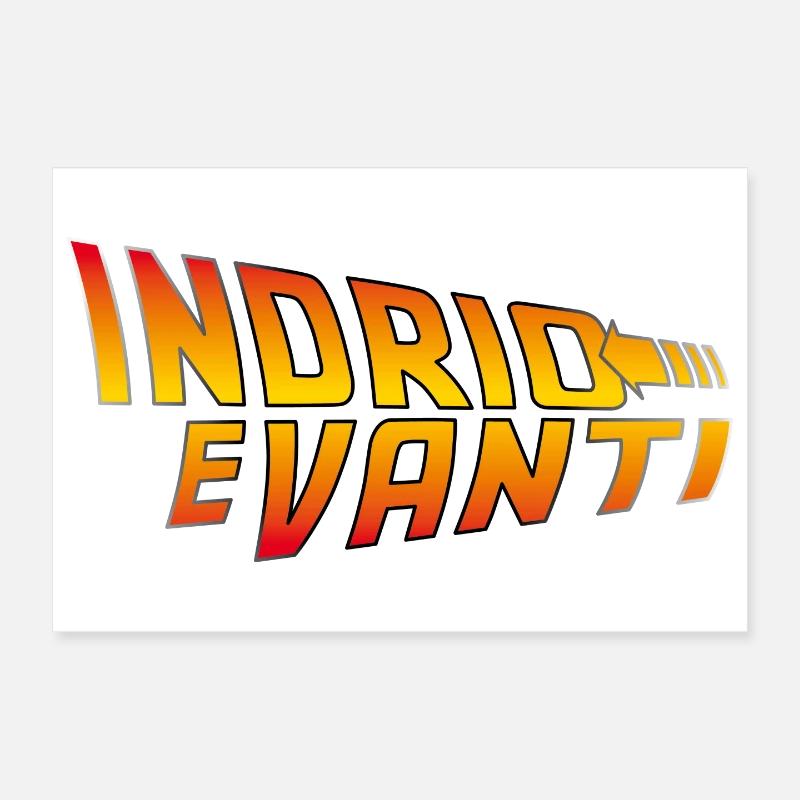 Indrio e vanti - back and forward Poster 12" x 8" (30x20 cm)