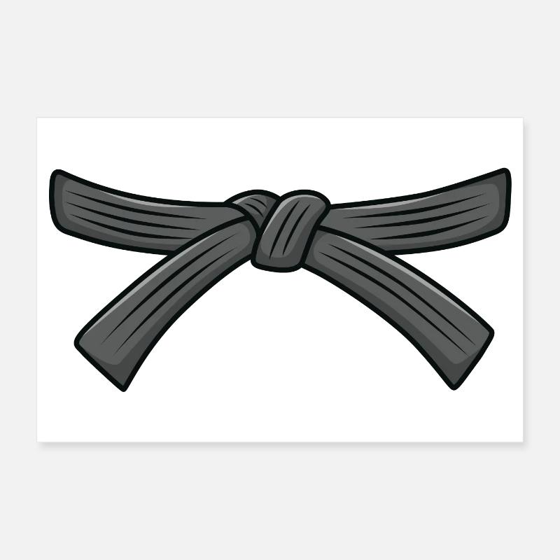 Karategürtel, Schwarzgurt 1. Dan, Karate Instruktor Poster 30x20 cm