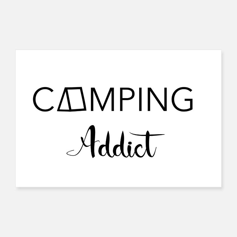 Camping Addict Poster 30 x 20 cm
