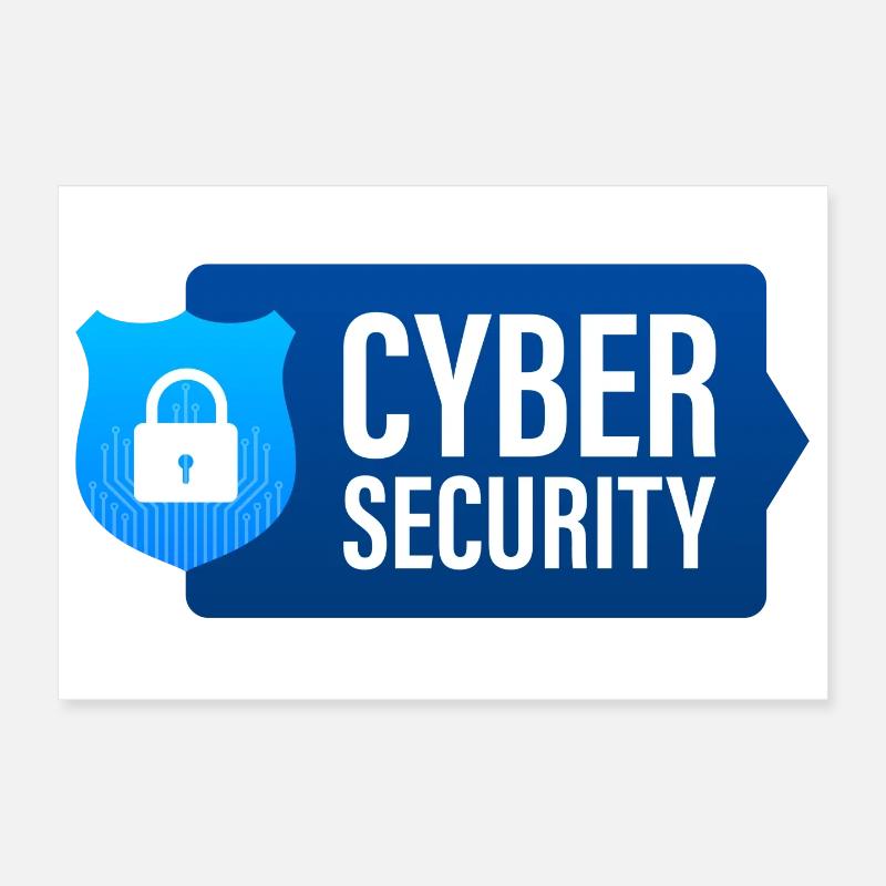 cyber security, ordinateur Poster 30 x 20 cm