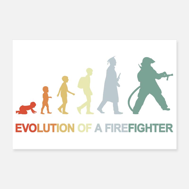 Feuerwehrmann Evolution Poster 30x20 cm