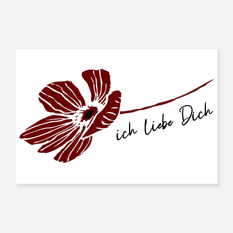 Je t’aime Poster 30 x 20 cm