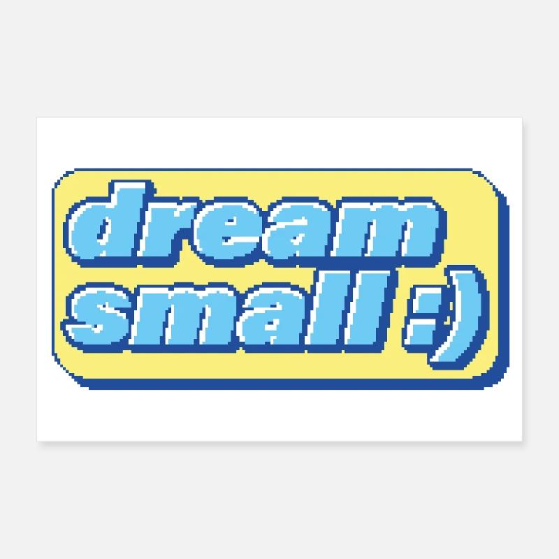 Retro Pixel Dream – Ironische Motivation Poster 30x20 cm