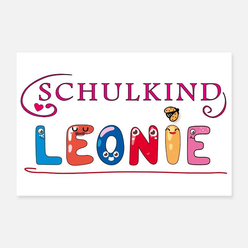School Child Leonie School Enrollment Poster 12" x 8" (30x20 cm)
