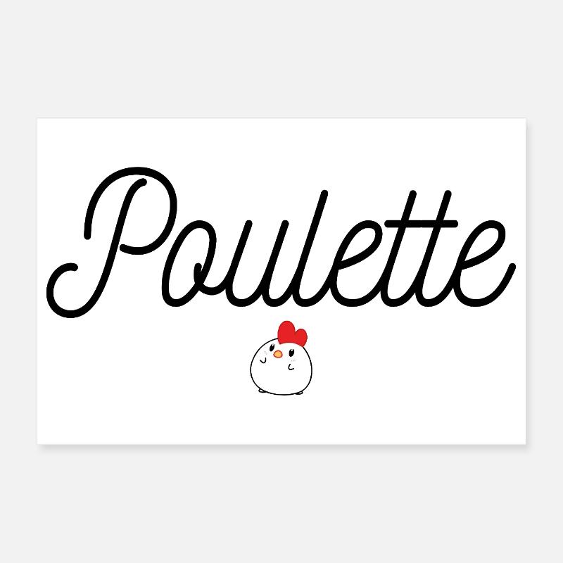 Chick nickname hen cute gift humor Poster 12" x 8" (30x20 cm)
