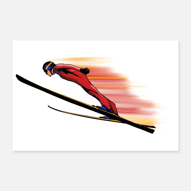 Saut à ski jumper Poster 30 x 20 cm