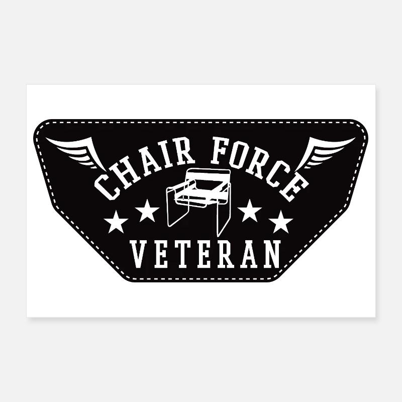 Force de chaires vétéran Poster 30 x 20 cm