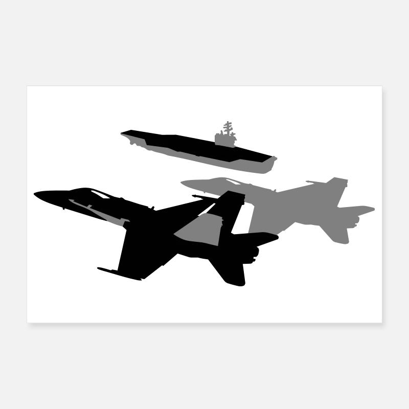 Silhouette Jets Poster 12" x 8" (30x20 cm)