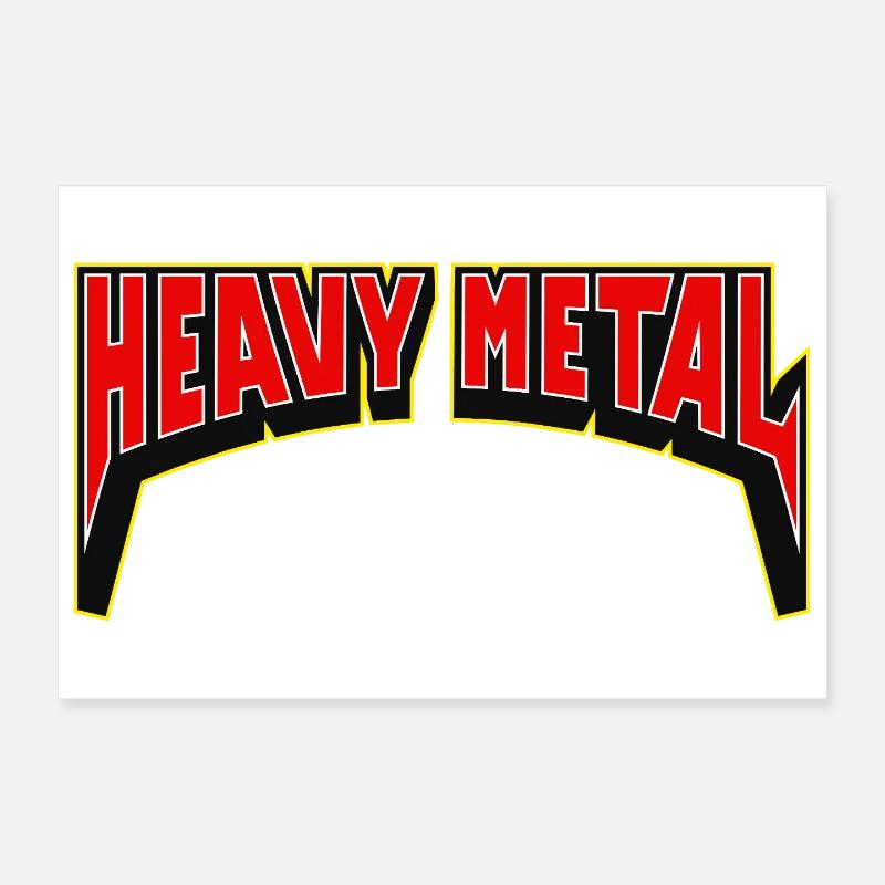 Heavy Metal Hell Yeah 3D Logo Banner Poster 12" x 8" (30x20 cm)
