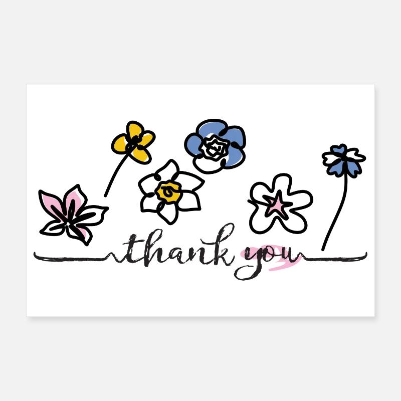 Danke merci Poster 30 x 20 cm