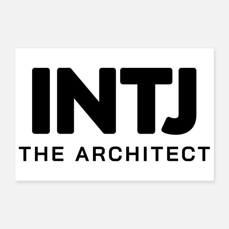 INTJ – The Architect | Minimalist design - Poster 12" x 8" (30x20 cm) - white