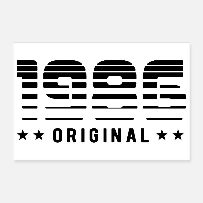 1986 Retrodesign original | Anniversaire Poster 30 x 20 cm