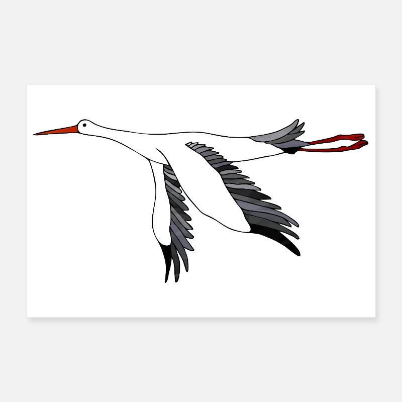 Cigogne Poster 30 x 20 cm