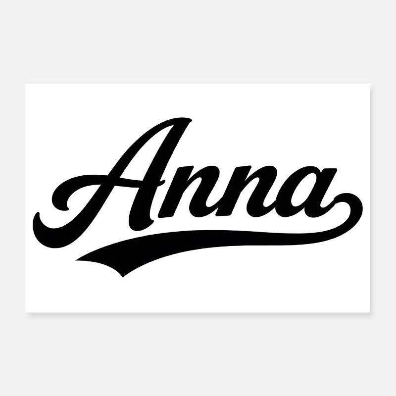 Anna nom premier nom de famille Poster 30 x 20 cm