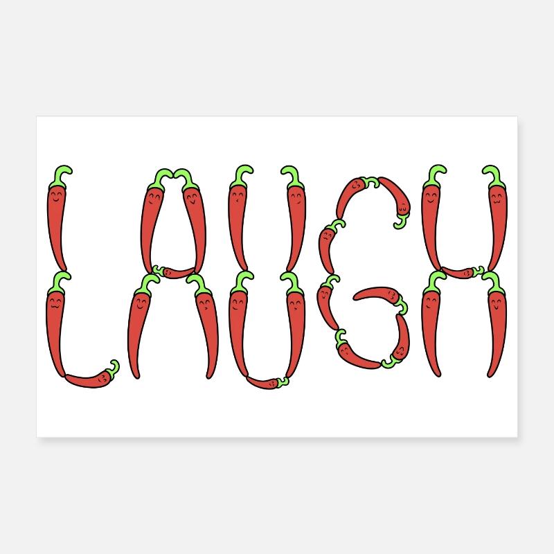 Piments piments Rire Poster 30 x 20 cm