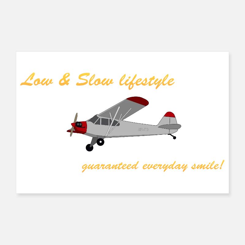Low&Slow Piper Cub Poster 30 x 20 cm