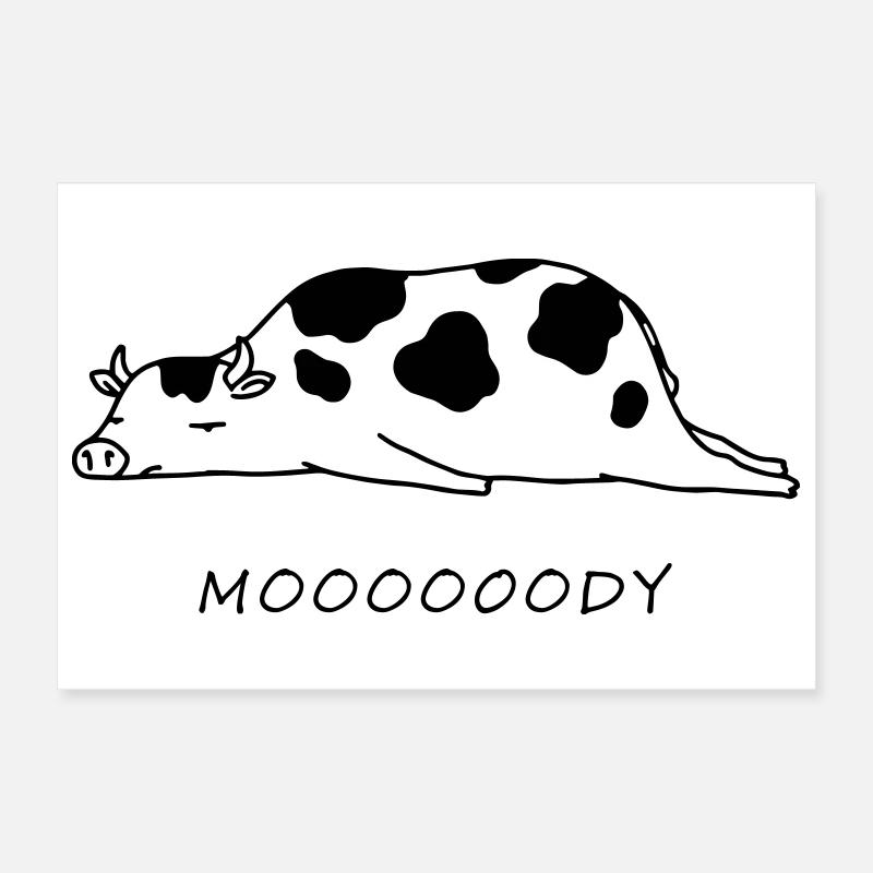 Cow Poster 12" x 8" (30x20 cm)