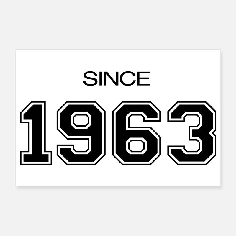 1963 Geburtstagsgeschenk Poster 30x20 cm