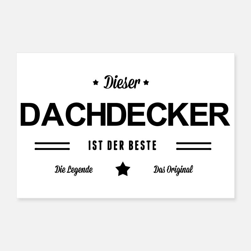 Bester Dachdecker Poster 30x20 cm