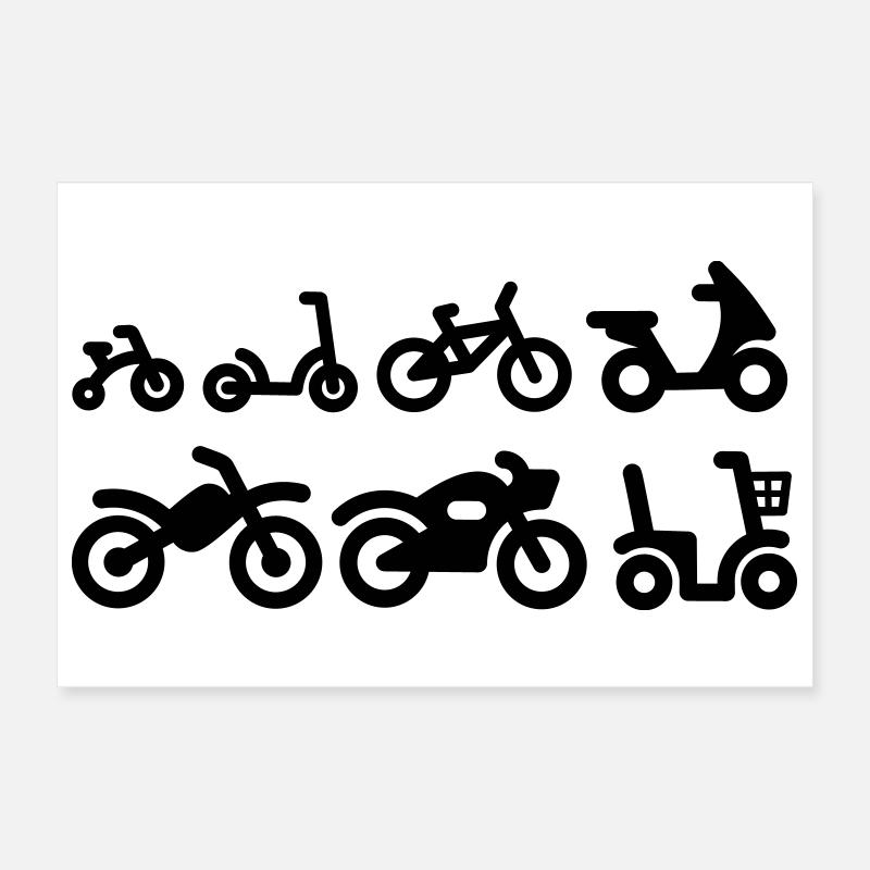 Evolution Motorcycle motorcycling motocross bike Poster 12" x 8" (30x20 cm)