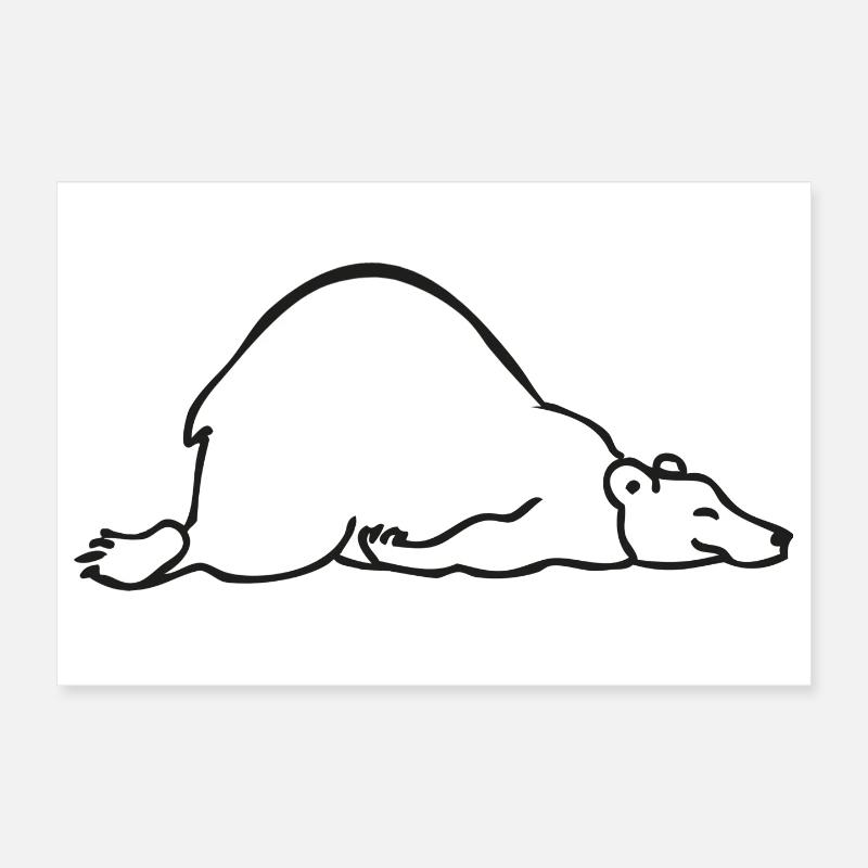 Sleeping bear | Schlafender Bär Poster 30x20 cm