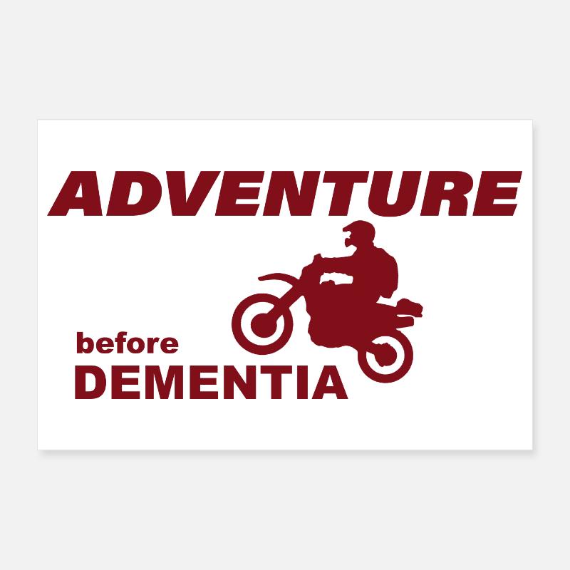 AVENTURE À MOTO Poster 30 x 20 cm