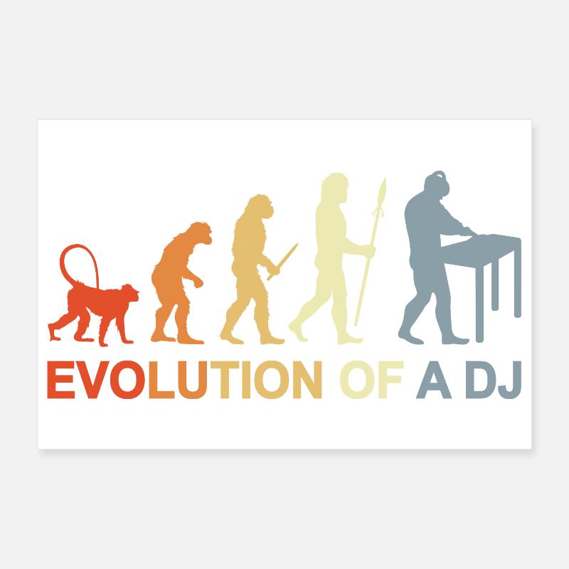 Evolution eines DJ Poster 30x20 cm