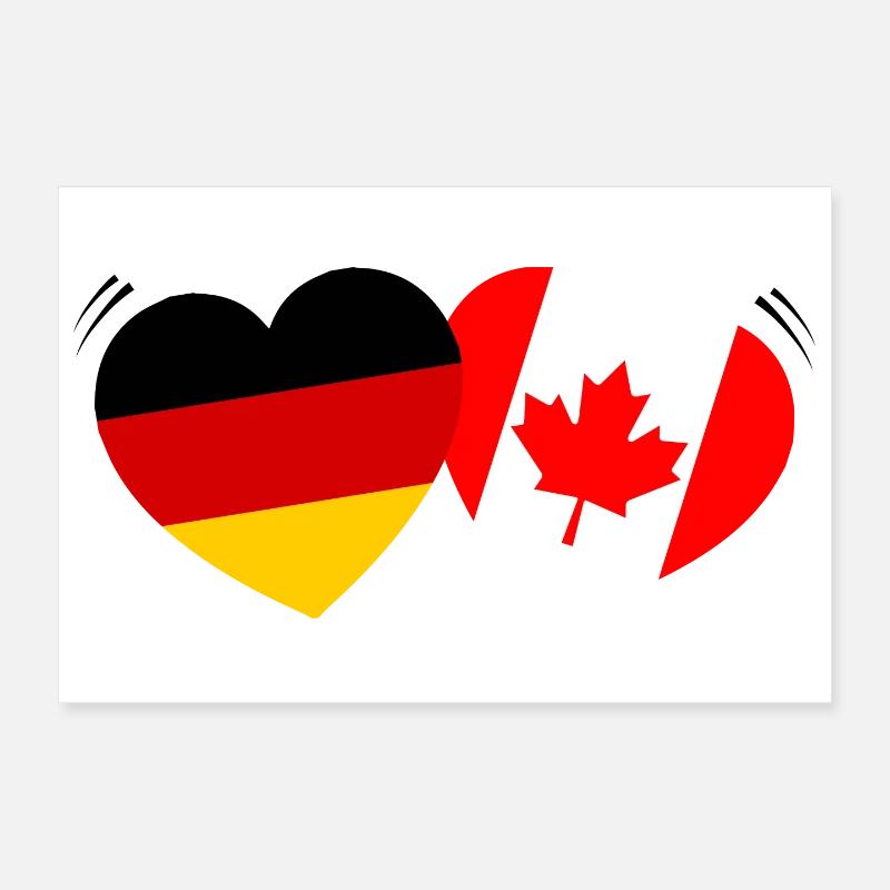 Deutsch-kanadische Liebe Poster 30x20 cm
