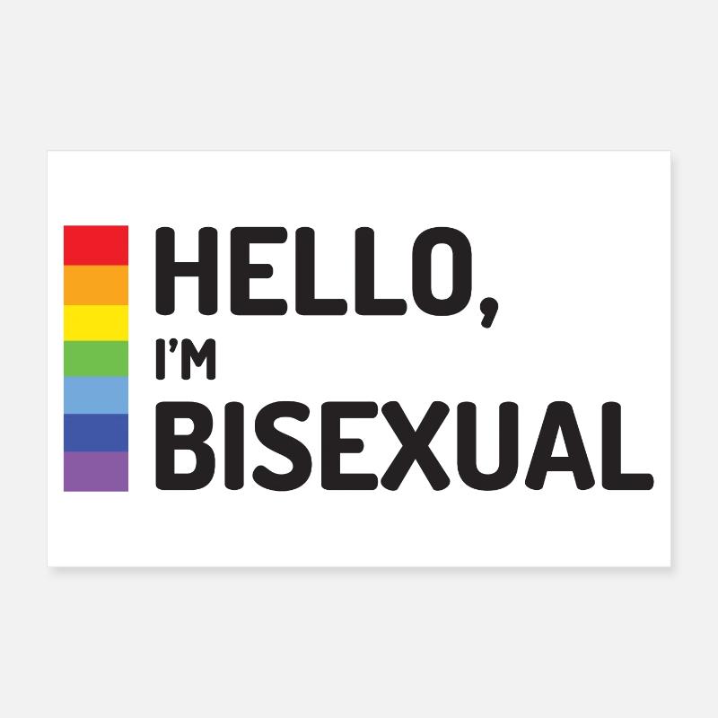 Hallo, ich bin bisexuell Poster 30x20 cm