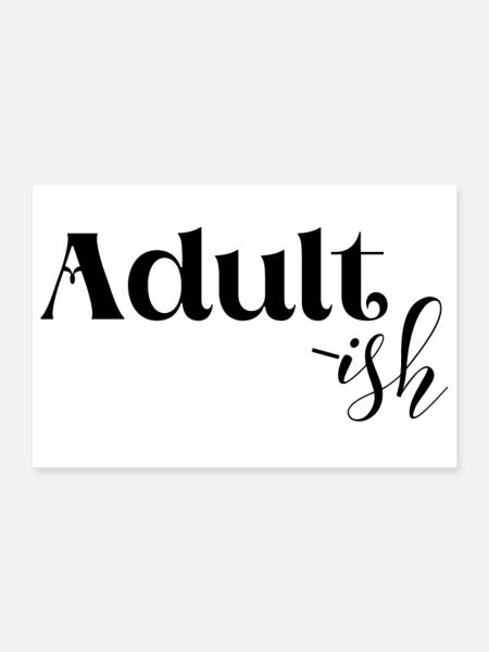 Not mature, funny - Poster 12" x 8" (30x20 cm) - white - Front