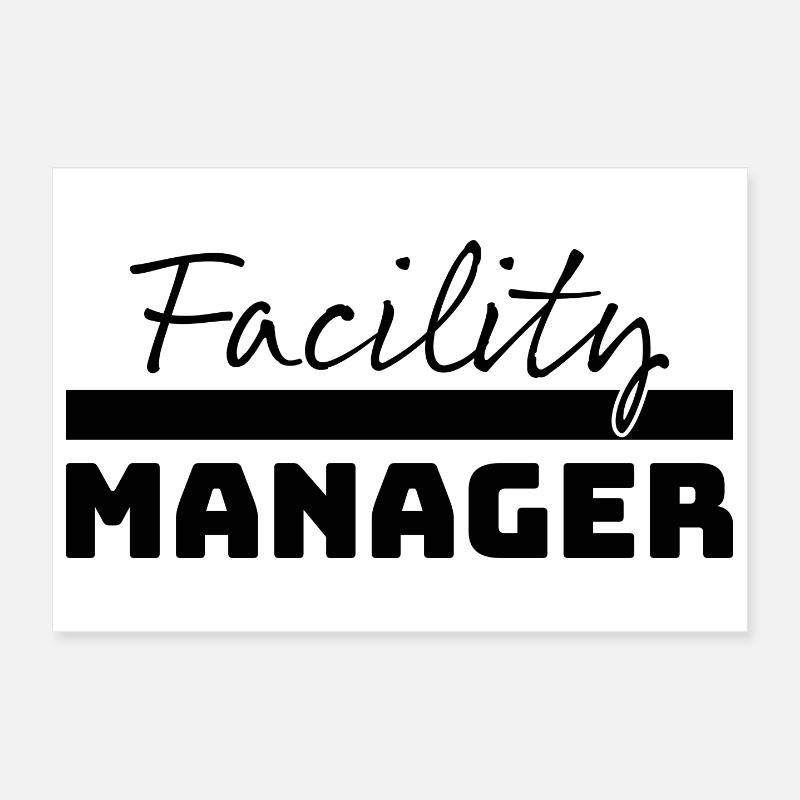 Tshirt Facility Manager noir Poster 30 x 20 cm