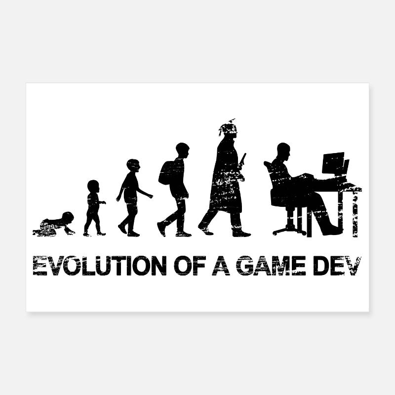 Development of a game developer Poster 12" x 8" (30x20 cm)