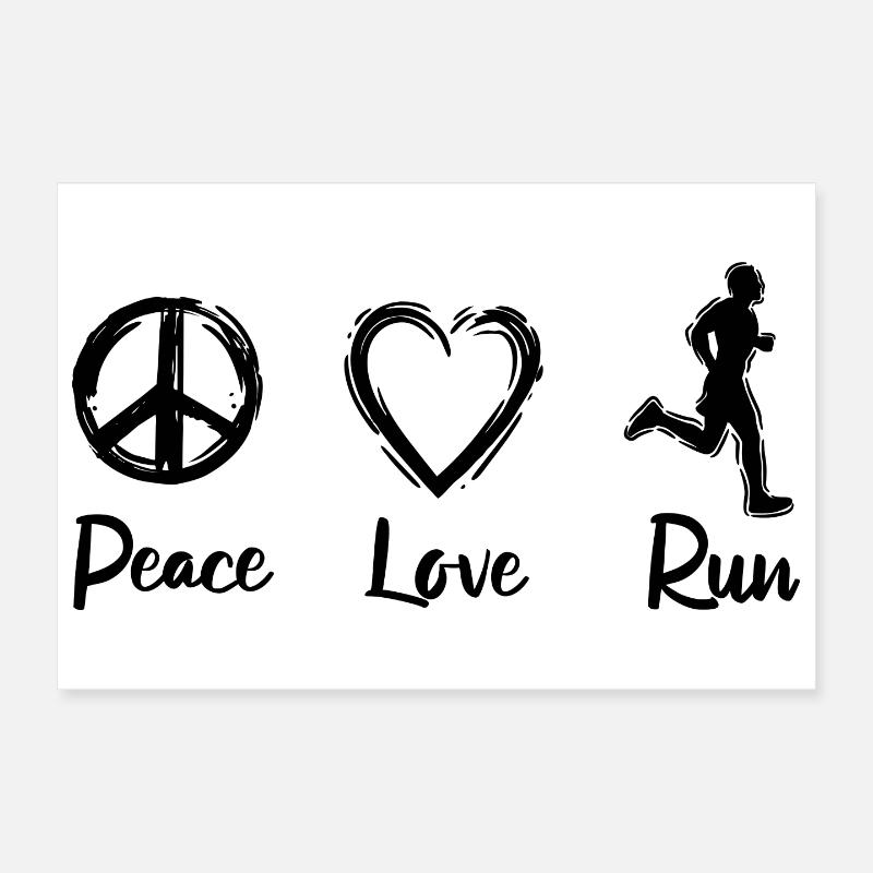 J’adore courir Poster 30 x 20 cm