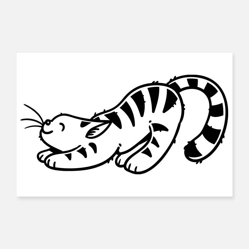 Cartoon Kitten Poster 30x20 cm