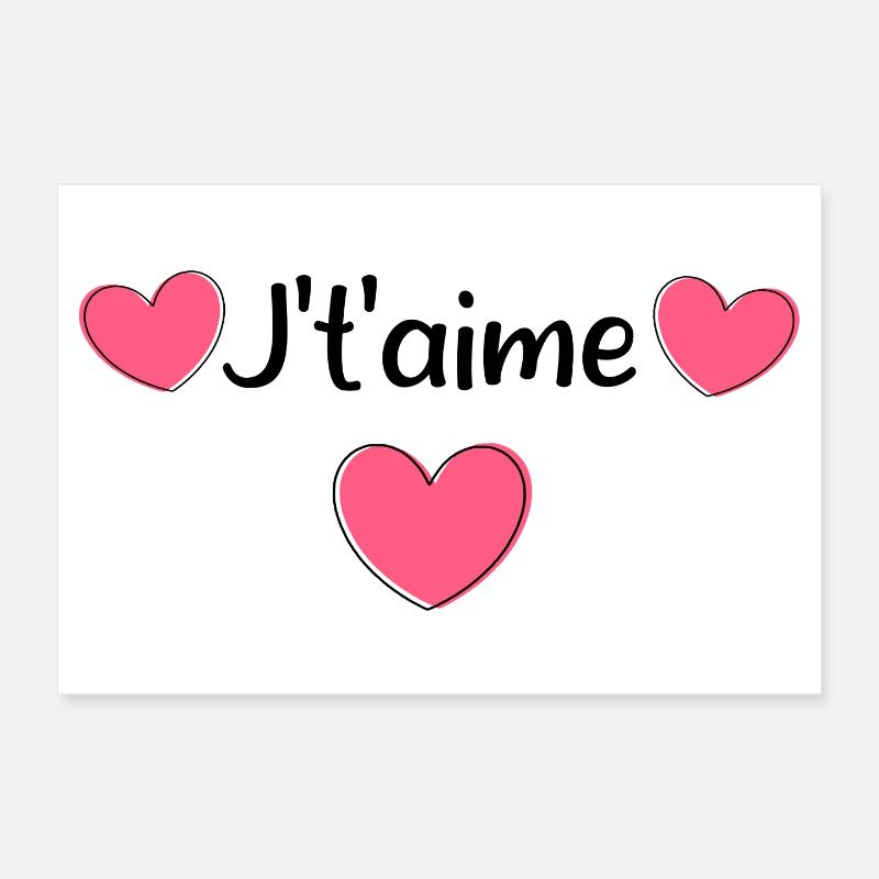 Saint-Valentin cœur rose, st.valentin Poster 30 x 20 cm