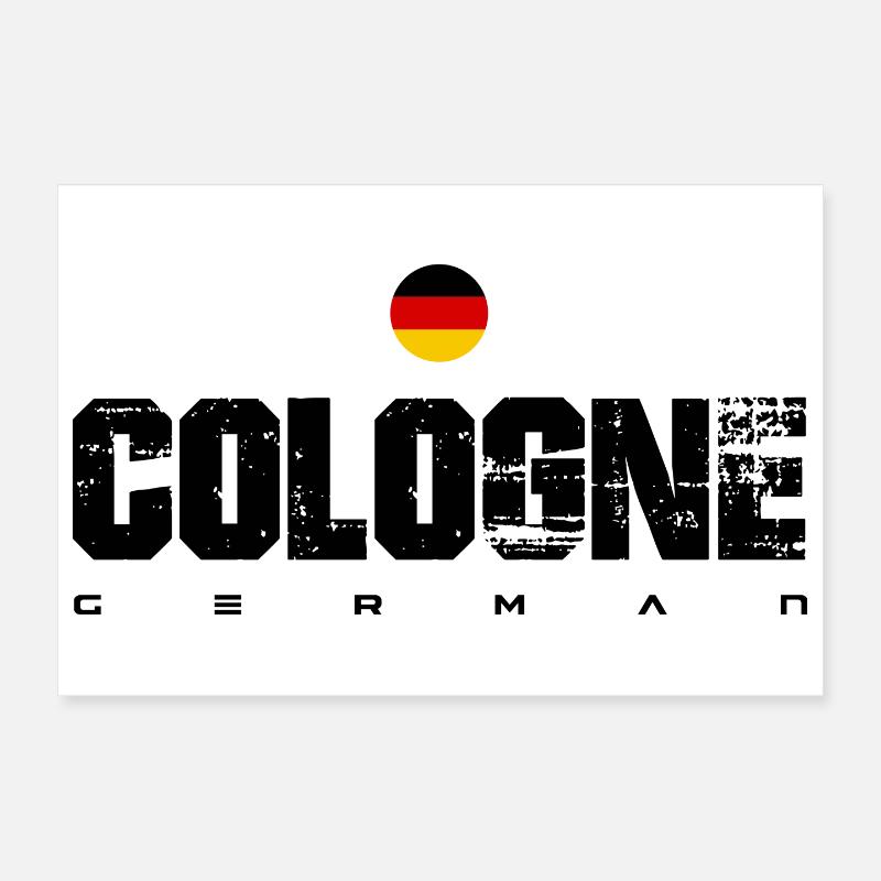 German Flag Crest Circle Poster 12" x 8" (30x20 cm)