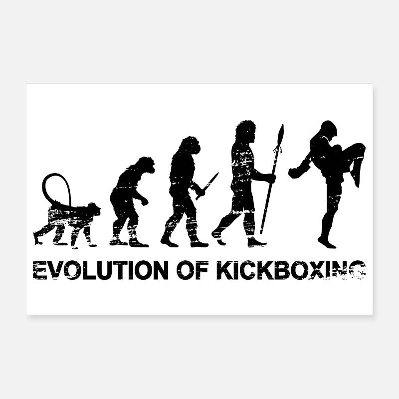 Evolution of kickboxing Poster 12" x 8" (30x20 cm)