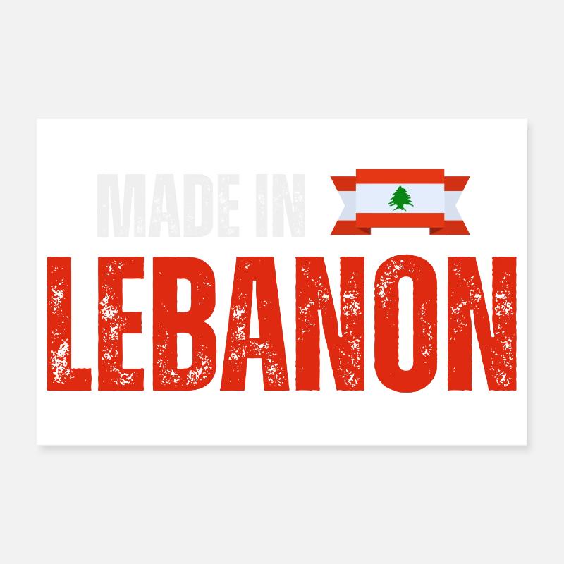 Hergestellt im Libanon, libanesischer Stolz Poster 30x20 cm