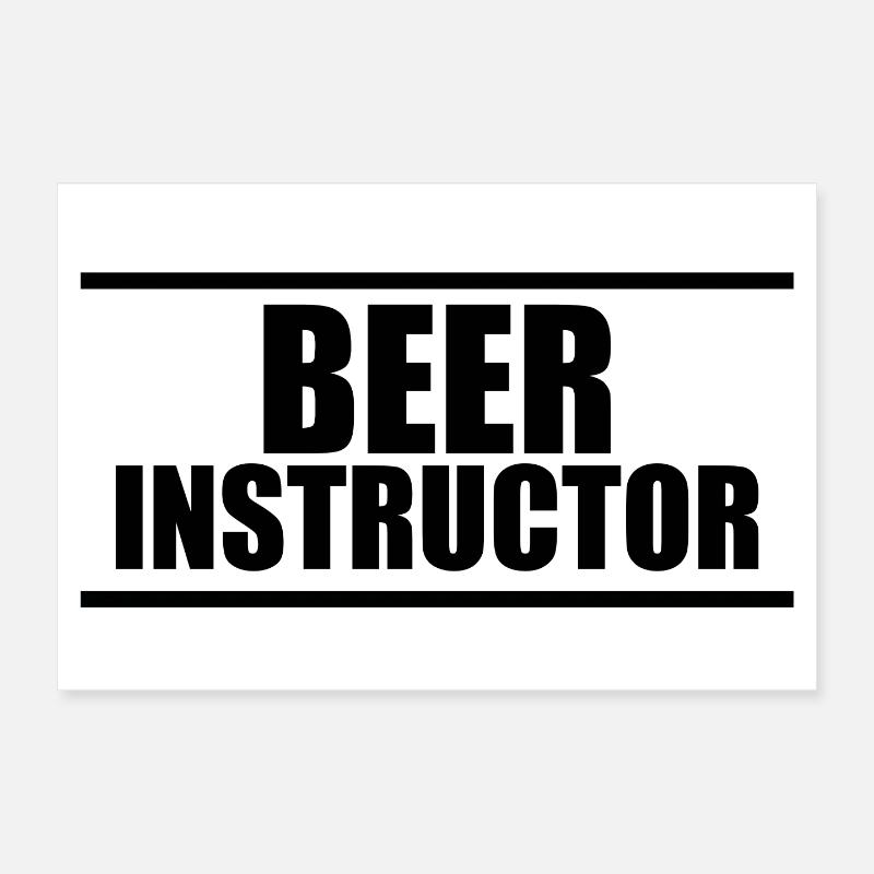 Beer Instructor B Poster 12" x 8" (30x20 cm)
