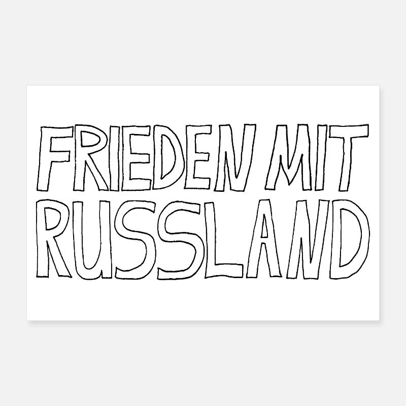 FRIEDEN MIT RUSSLAND - Poster 30x20 cm - Weiß
