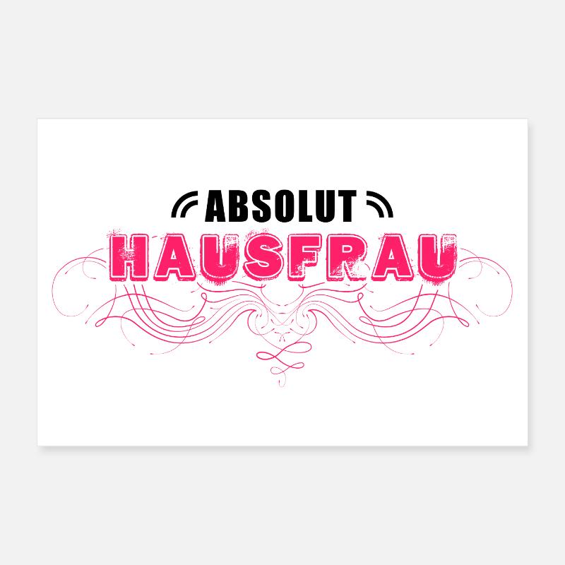 ABSOLUTE HAUSFRAU verziert Poster 30x20 cm
