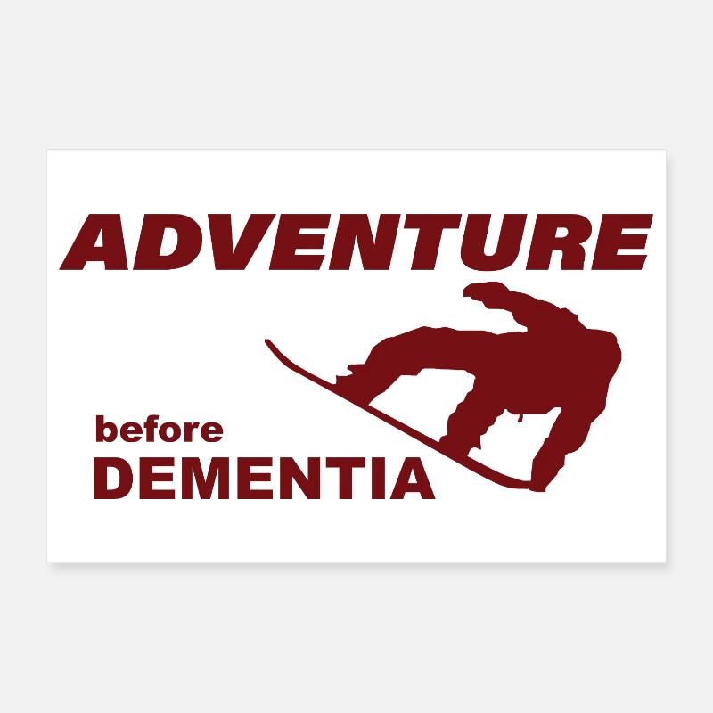 AVENTURE EN SNOWBOARD Poster 30 x 20 cm