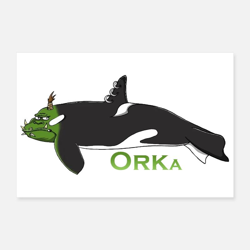 Humorous Orca Poster 12" x 8" (30x20 cm)