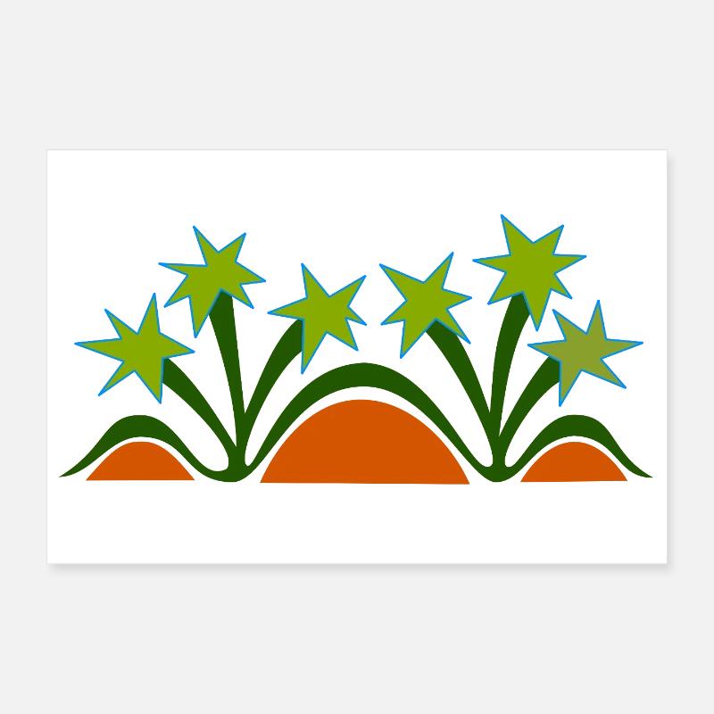 Palm trees & dunes by Cean Poster 12" x 8" (30x20 cm)