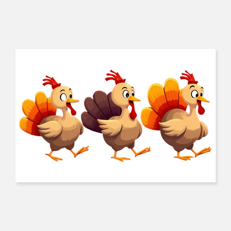 Bébé dinde de Thanksgiving Poster 30 x 20 cm