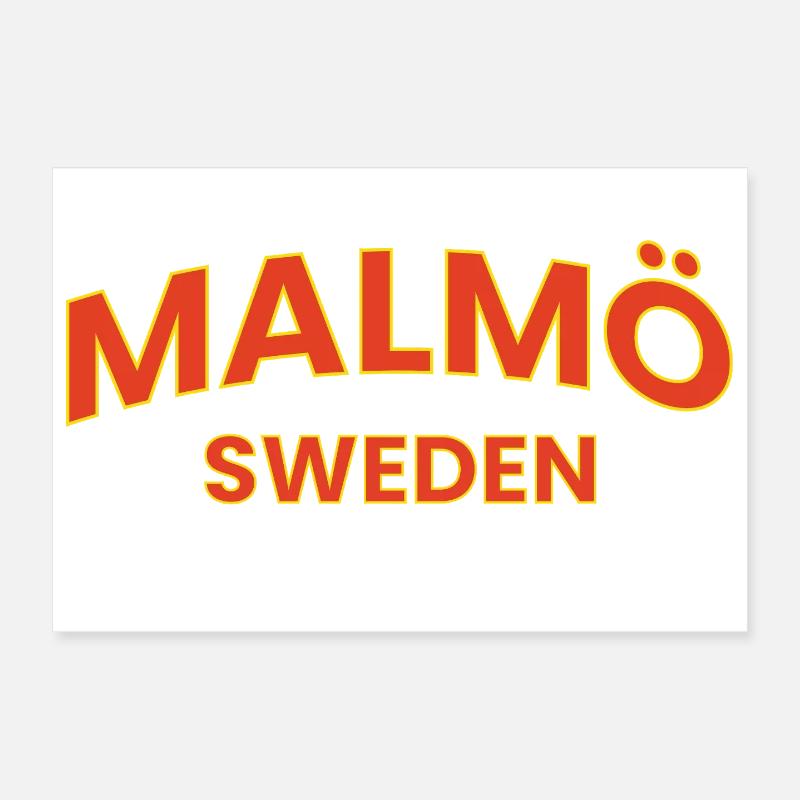 Logo en gras de Malmö Suède Poster 30 x 20 cm