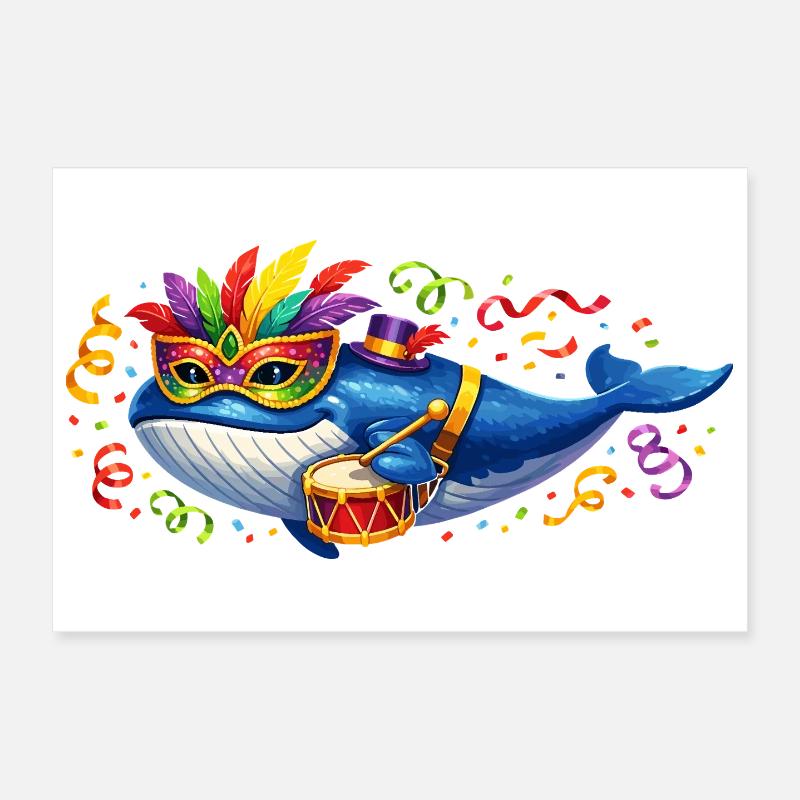 Karnewal Carnival Carnival Gift Poster 12" x 8" (30x20 cm)